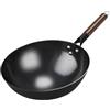 KESOTO Padella Wok Padelle Wok Fondo Rotondo Cottura Universale Cottura Bollente Wok Pentole Tradizionali Pentole Padella Antiaderente Wok Cinese, Senza Orecchio, 36 Cm