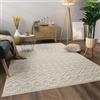 Paco Home Tappeto Salotto Moderno Soggiorno Pelo Corto Motivo Boho Motivo Scandinavo, Dimensione:240x340 cm, Colore:Crema 2