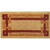 Olivo Tappeti OLIVO.shop | IMPERIALE Zerbino cocco naturale alto 4 cm, intrecciato a mano, 4 disegni 4 misure (Arancione grecato, 60x120 Cm)