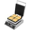 Wangkangyi Waffle professionale con piastre di cottura antiaderenti, 50-300 °C in continuo, 4 pezzi, moderno, acciaio inossidabile, acciaio inossidabile