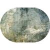 Rururug Grandi Tappeto Ovale 200 x 300 cm tappeti Moderno Salotto Camera da Letto Vintage Soggiorno scendiletto,Arte moderna nordica astratta verde Oval 200 x 300 cm