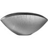 Onlylux Coppa Burano in Vetro Centrifugato Decorato a Mano - Centrotavola Decorativo 28 x 9,5 cm - Coppa in Vetro Artigianale per Arredo Casa - Metal Grey