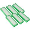 vhbw 6x filtro compatibile con Vorwerk folletto VR300, VR-300, VR-200, VR200 aspirapolvere - filtro HEPA bianco/verde