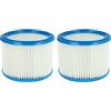 vhbw set da 2x filtro a pieghe piatte compatibile con Milwaukee AP250ECP, AP300ELCP, AS 2 250 ELCP aspiratore umido/secco - cartuccia filtrante