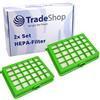 Trade-Shop 2 filtri HEPA per aspirapolvere Rowenta Compacteo RO2451 RO5227 RO5253 RO5255 RO5285 RO5295 CompacteoErgo RO5259R1/4Q0