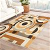 Generico Tappeto Metà Secolo 50x80 cm, Tappeto Camera da Letto Geometria Boho - Pelo Corto Antiscivolo Flanella Morbido Lavabili Cameretta Scendiletto Z-N18