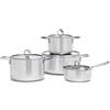 Olav Son - Set di Pentole a Induzione 7 Pezzi in Rame e Acciaio Inox, Set Completo Con Coperchio, Casseruola e Pentole per Zuppa