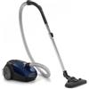 Versuni PHILIPS FC8240 / 09 Aspirapolvere con sacco PowerGo - 900W - Filtro anallergico - Cavo 9 m - 77 Db-blu navy