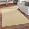 Paco Home Tappeto Salotto Trama Piatta Con Frange Tessuto A Mano Monocolore, Dimensione:60x100 cm, Colore:Crema