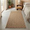 Carpetsale24 Tappeto per Interni ed Esterni, robusto, resistente alle intemperie e facile da pulire, con effetto juta naturale, ideale per soggiorno, cucina, terrazza, giardino e balcone, 80x150 cm