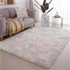 YUHUILI Tappeto Salotto Morbido 100 x 130 cm Lavabile Peloso Tappeti Moderni Soggiorno Lavabile in Lavatrice Adatto per Tappeto per Soggiorno, Tappetino per Il Letto, Multicolore