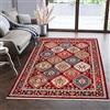 Mazovia Tappeto Salotto Moderno Pelo Corto - Tappeti Moderni Soggiorno - Tappeti Camera da Letto - Tappeti Salotto Grandi Dimesnioni - Motivo Orientale - Rosso - 120x170 cm