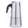 Constprog Caffettiera in Acciaio Inox per Caffè Espresso Piano Cottura Percolatore 2/4/6/9 Tazze Moka Pot, Prepara Vero Caffè Italiano, Moka Pot 2/4/6/9 Tazze, Acciaio Inox (B-6Tazze/300ML)