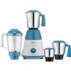 Bajaj Rex DLX 750W - Macinino miscelatore a 4 pentole, colore: bianco e blu