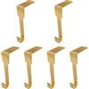 KiBcsLic 6 Pezzi Ganci per Calze di Natale Supporti Decorativi Ganci per Calze Della Befana Porta Ghirlande con Design a Tamponi Antiscivolo Adatto per Ta, Oro