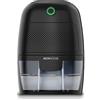 MONHOUSE Deumidificatore portatile, compatto e silenzioso, 600 ml, mini deumidificatore per casa, camera da letto, auto, ufficio, garage, roulotte e cantina, per rimuovere la muffa elettrica, nero