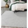 jilda-tex Rabbit Deluxe 750 GSM - Tappeto per letto, effetto pelliccia, 140 x 200 cm, colore: grigio chiaro