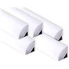 AFTERTECH 5x 2metri (10M) 1616B 16x16mm PROFILO ALLUMINIO ANGOLARE BIANCO PER STRISCE STRIP LED BARRA RIGIDA 2m 2MT + COPERTURA (5x 2metri 1616bianco milk)