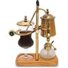 Xingfx Macchina da caffè a sifone vintage 400 ml - Macchina da caffè bilanciata manuale con vetro oro bruciatore alcolico - per cucina, caffetteria, idea regalo