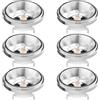 TPMAFF Confezione da 6 Lampadine AR111 G53 Riflettore Luce di inondazione 12 Watt COB 1200 Lumen (equivalente a 100 W alogena) AC/DC 12V Faretto a bassa tensione Non dimmerabile