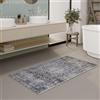 Wecon Home Tappeto da bagno vintage di WECONhome, di alta qualità e lavabile, accessorio alla moda per il design moderno del bagno, Ralph (80 x 150 cm, grigio)