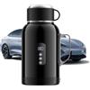 Generico Bollitore per riscaldamento per auto - 12x12x24 cm 1500 ml con incorporata, isolamento per riscaldamento universale per auto 12V/24V | Bollitore da viaggio, adatto per camion, automobili e viagg