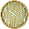 Jayruit Orologio da parete che si illumina al buio, silenzioso, senza ticchettio, al quarzo, funzionamento a batteria, con lancette e numeri luminosi, per camera da letto, soggiorno, cucina