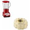 KitchenTech Giunto miscelatore per frullatori KitchenAid Artisan e Diamond - Pezzo di ricambio per attacco a collare in vetro