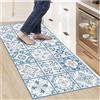 NivellPublicitari Tappeto Vinile - (240x60 cm blu grigio) - Tappeto cucina, Tappeto Passatoia Cucina Antimacchia, tappeti cucina - Tappeto Antiscivolo Lavabile
