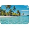 Kaifanee Zerbino ultra morbido antiscivolo per interni cucina, spiaggia tropicale, isole estive, oceano, palme, immagine 39,9 x 59,9 cm, tappeto da cucina per ingresso e bagno