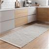 Casa Service ARPO Tappeto Cotone Lavabile Bagno Cucina Antiscivolo Lavabile in Lavatrice (Beige Cream, 50x80 cm)