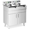 Royal Catering Friggitrice Elettrica Doppia Con Mobiletto Friggitrice 400 V (10.000 W, 2 x 16 l, 60-200 °C)