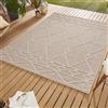 SIMPEX Tappeto da esterni, Design berbero, Tappeto Beige, 120 x 170 cm, Tappeti in stile Boho, cucina, balcone, terrazzo, giardino, picnic