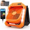 Lmozim Ventilatore Solare,20000mAh Ventilatore da Campeggio Ricaricabile,Ventilatore da Esterno a Batteria Portatile con Luci LED,3 Velocità ventilatore Tavolo Silenzioso per Viaggio per Esterno Viaggio
