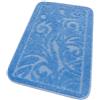 emmevi Tappeto Bagno Damascato Scendiletto Camera Barocca Morbido Assorbente Antiscivolo 50x110 Cm Azzurro