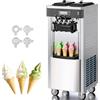 ZHIMAI Macchina per Gelato Commerciale 20-28L/h 2200W 3 Sapori, Macchina Gelato Soft Professionale,Pannello LED per Pulizia Automatica, Refrigerazione Notte, per Yogurt Caffè Snack-Bar