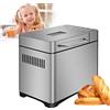 SHZICMY Macchina per il pane 19 in 1, in acciaio inox, con pannello touch digitale, 650 W, con scatola automatica degli ingredienti
