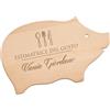 Maverton Tagliere in legno di faggio, a forma di maialino | Incisione personalizzata, dimensioni 30cm x 18cm circa, pensiero speciale per la donna, estimatrice