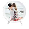 CreaTu Piatto Decorativo, ceramica fatto a mano. Personalizzato con foto e testo. Made in Italy (20 cm, porcellana)