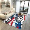 PEIHUODAN Tappeto Calcio Per Camera Da Letto Ragazzo Bambini, Motivo Da Football, Stile Graffiti Hip-hop, Tappeto Salotto Antiscivolo, Lavabile, Decorative Accessori Stanza Gaming (Colore 10,120x180cm)