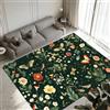 Generico Tappeto Salotto Green 60x90cm, Tappeto Camera da Letto Piccolo Antiscivolo Lavabile, Impermeabile Carpet Tappeti Cucina, Ingresso Interno Area Rug, Soggiorno, Scendiletto, Ufficio, Sala 12-555
