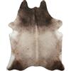 Livorio Tappeto in pelliccia di mucca di alta qualità, colore champagne scuro, prodotto naturale unico dal Sud America, pelliccia di bovino, vera pelliccia
