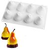 mostsom Stampo in silicone Dessert Stampo per torta in silicone per cuocere fondente Stampo a forma di frutta Zucchero Candy Gelatina Bakeware Cioccolatini (pera E_29,7x17,4x8,1 cm)