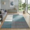 Carpetsale24 Tappeto per Soggiorno 160 x 230 cm Blu- Design Moderno Tappeto Rettangolare a Pelo Corto per Cucina, Sala da Pranzo e Camera da Letto, Morbido e Facile da Pulire
