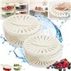 SENIURIS Cesto scolapiatti 2 in 1 con coperchio e colino, cestino per bacche, multifunzione, pieghevole, 2 pezzi, colore: bianco