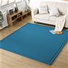 XXIUDEE Tappeto da gioco per bambini spesso 2 cm, con fondo antiscivolo, lavabile, per soggiorno, camera da letto, cameretta dei bambini, decorazione per la casa (200 x 90 cm, blu)
