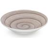 Generico Memento Table Set 6 piatti Fondi 23 cm in ceramica Made in Italy, dipinti a mano (Grigio Tortora, Fondi)