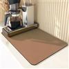 XXIUDEE Tappetino scolapiatti lavabile per scolapiatti sotto il lavello, piani di lavoro per bar, scolapiatti con fondo antiscivolo, super assorbente (80 x 50 cm, marrone)