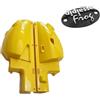 EcoPrice® - Scocche Frog Sinistra e Destra con Targhetta - Ricambi 100% compatibili con macchine caffè Frog componenti originali COLORE (Giallo)