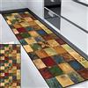 HUAXIQUE Tappeto Moderno Salotto Pelo Corto Antiscivolo Lavabile Antimacchia Durevole Antiscivolo Lavabile per Cucina Bagno Soggiorno Camera Da Letto 60x100cm Stile M